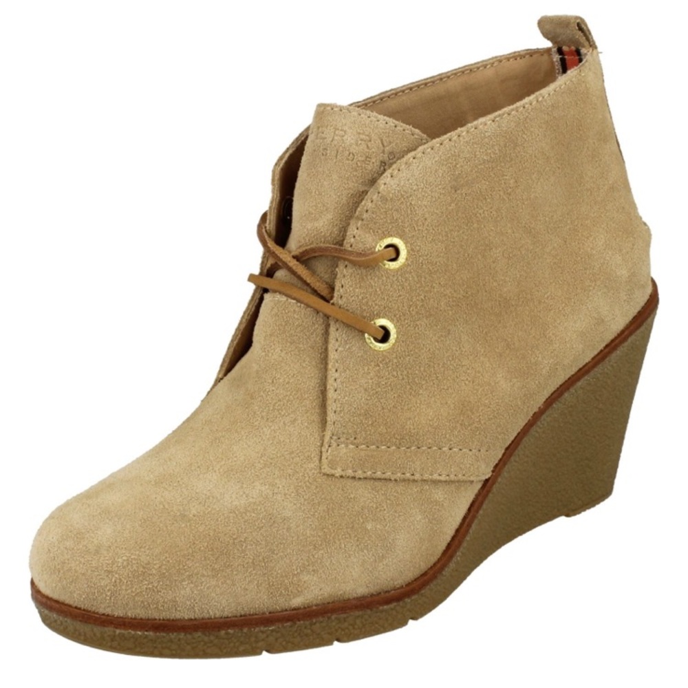 Sperry Suede Harlow Wedge Bootie
